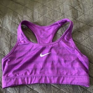 Purple Nike sports bra